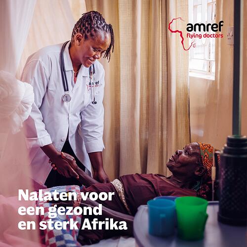 brochure nalaten aan goed doel Amref Flying Doctors